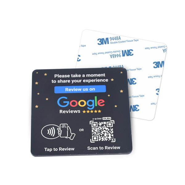 Rewritable NFC Review plate Boost Your Google Rating Fast