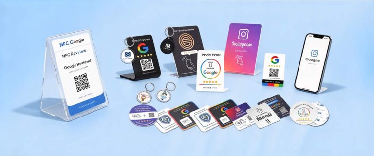 NFC Stands Plates & Tags to Get More Google & Social Media Reviews