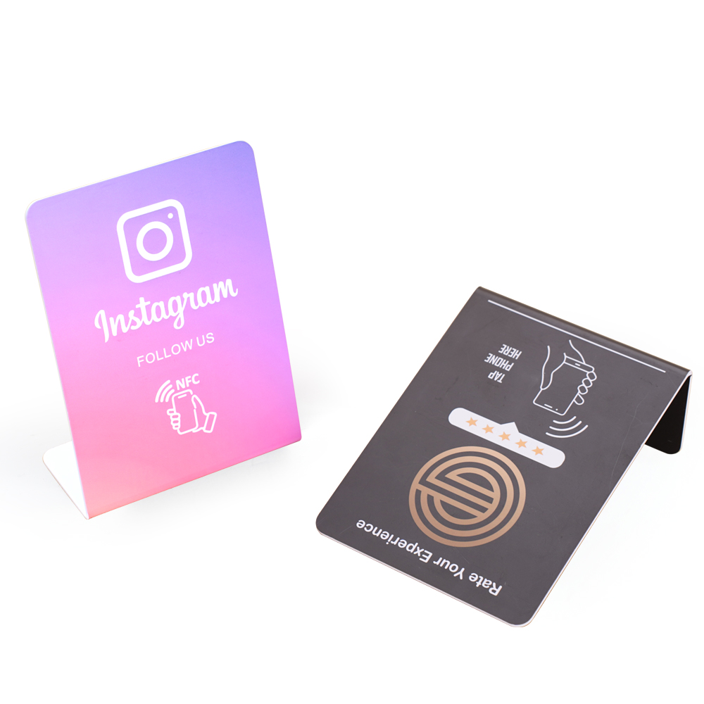 Custom NFC QR Code Table Display Stand