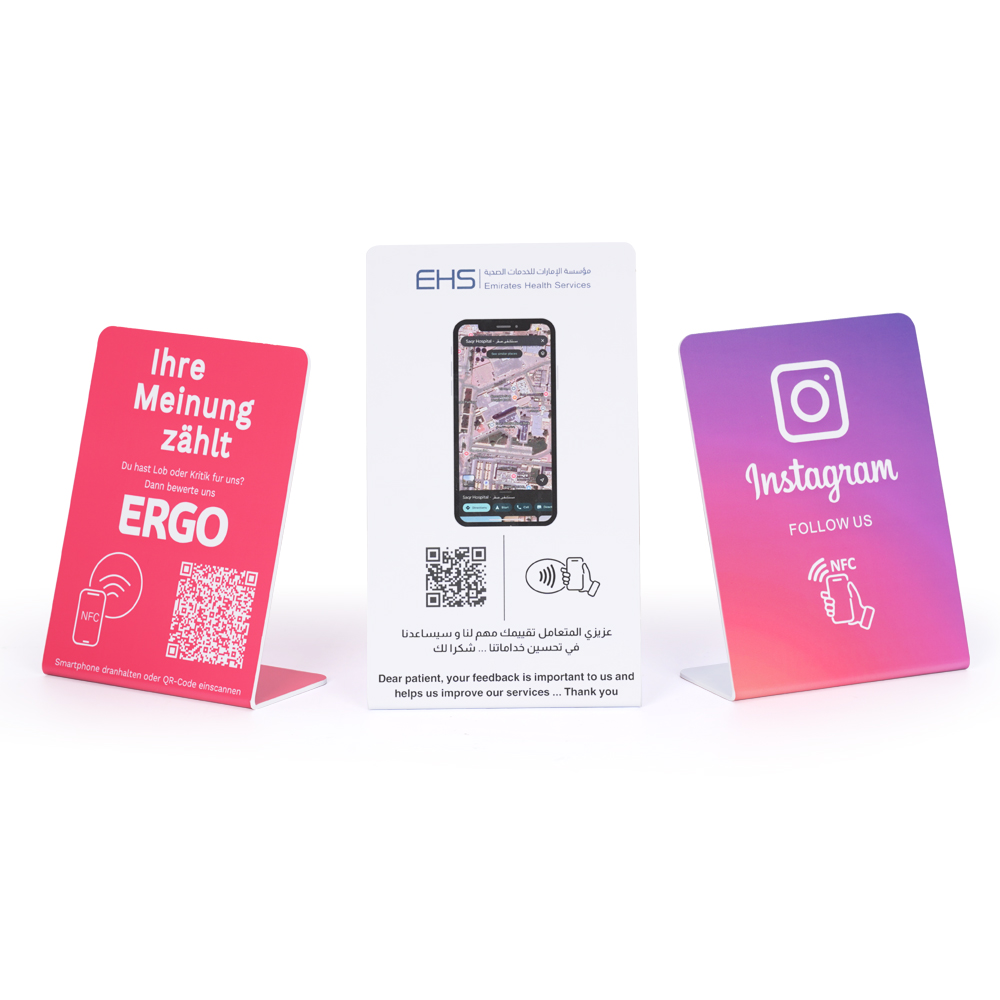 Restaurant NFC Menu Stand with QR Code