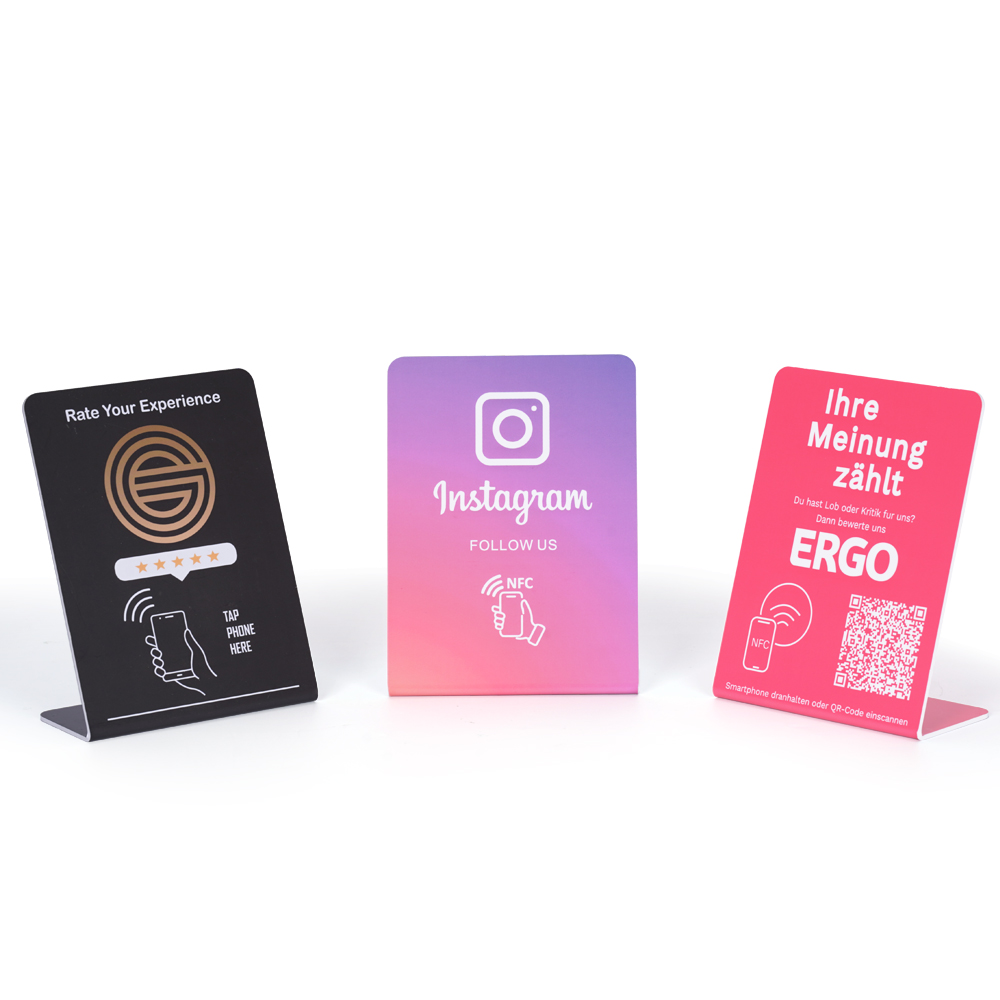 Restaurant NFC Menu Stand with QR Code