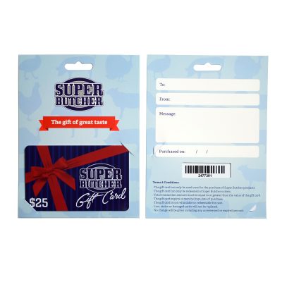 Custom Hang Hole Display Card with PVC Gift Card Set