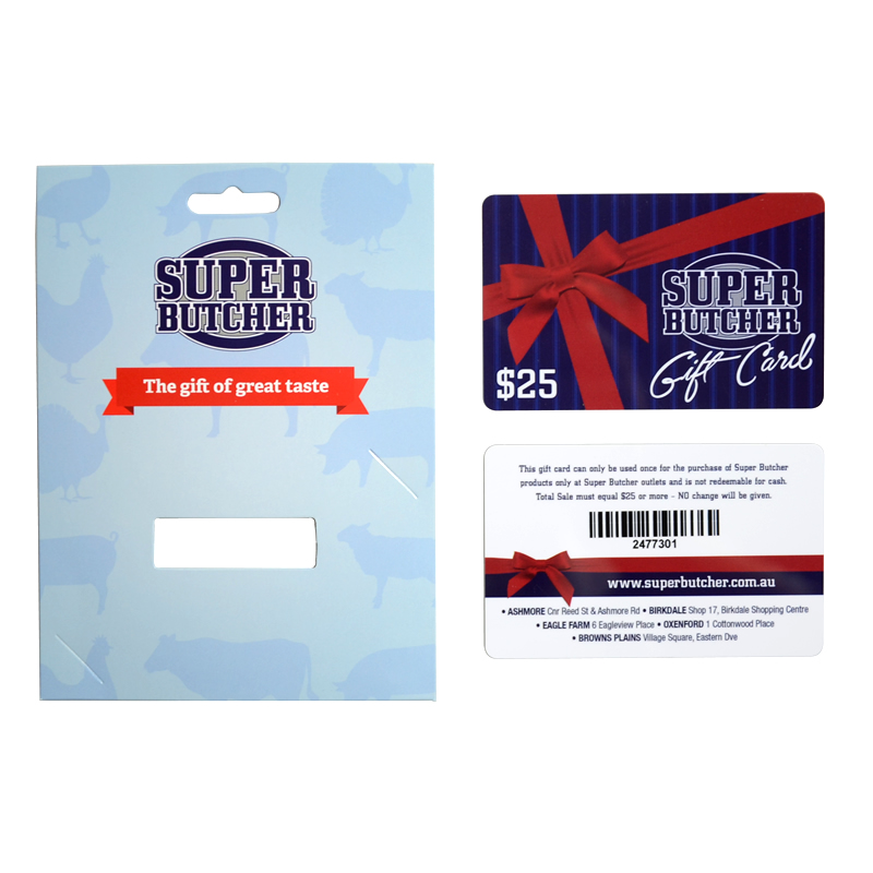 Custom Hang Hole Display Card with PVC Gift Card Set