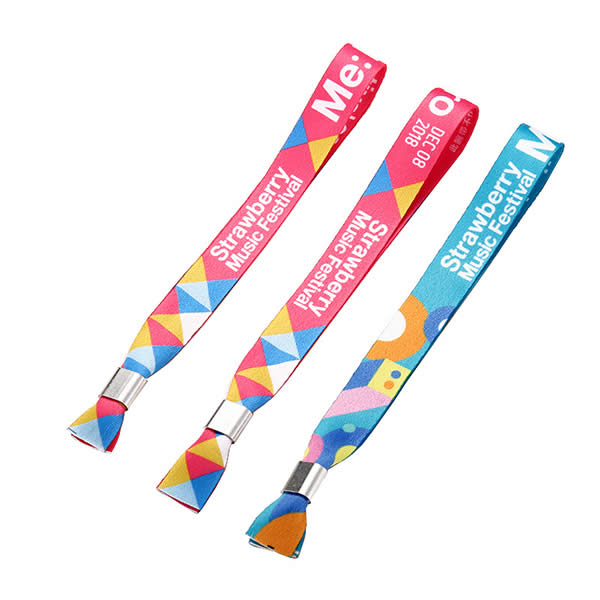 Festival Wristbands, Custom Fabric Lanyard Woven Wristbands for Events