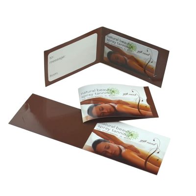 Folded Paper Gift Card Holder + PVC Gift Card Set