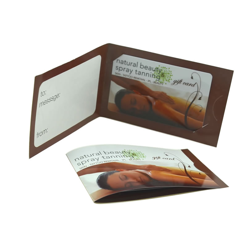 Folded Paper Gift Card Holder + PVC Gift Card Set