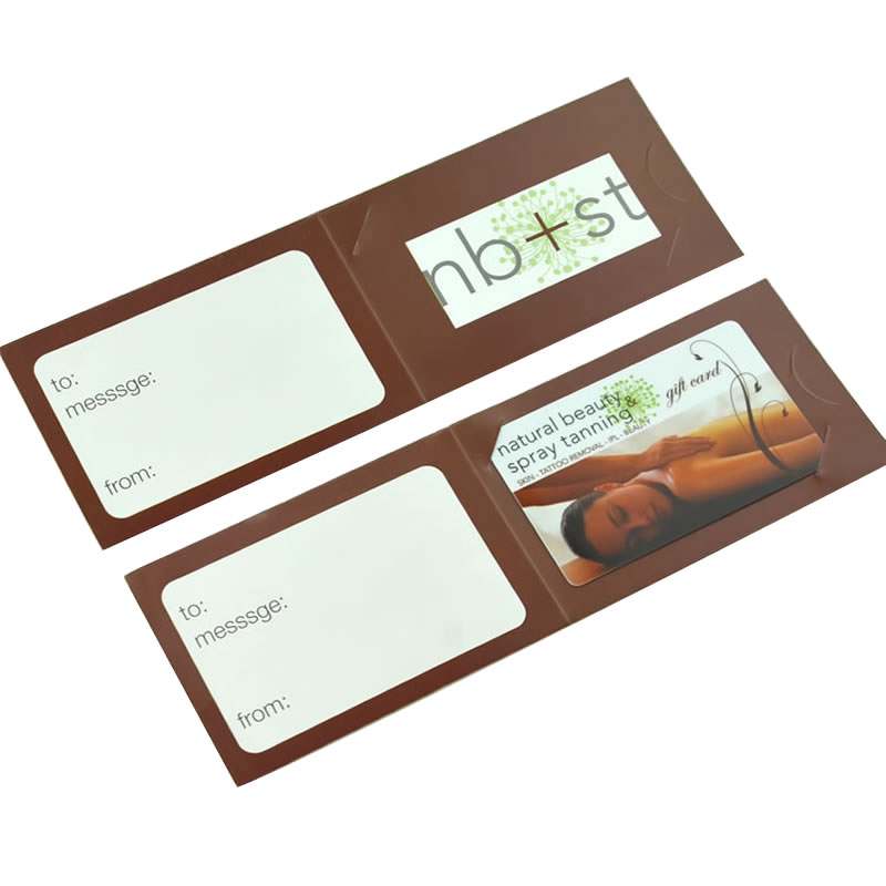 Folded Paper Gift Card Holder + PVC Gift Card Set