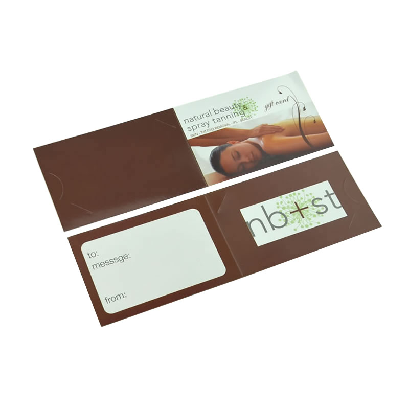 Folded Paper Gift Card Holder + PVC Gift Card Set