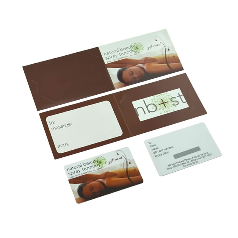 Folded Paper Gift Card Holder + PVC Gift Card Set