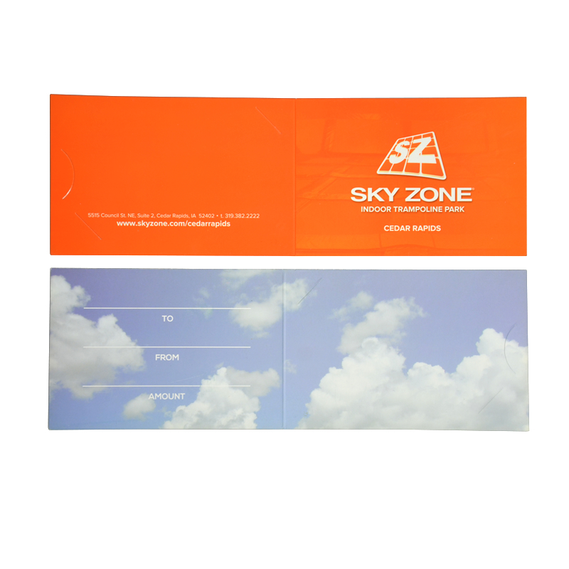 Custom Printed PVC Gift Card & Paper Card Sleeve Combo Set