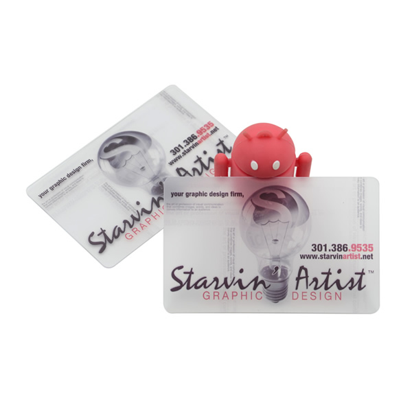Custom Clear Transparent PVC Business Cards