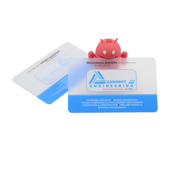 Frosted Clear Plastic Business Card Custom Print